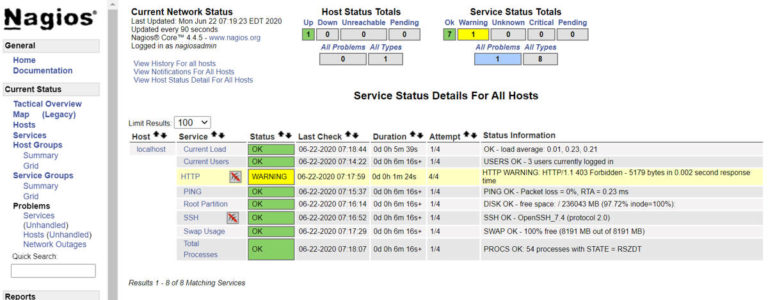 Nagios установка и настройка centos 8