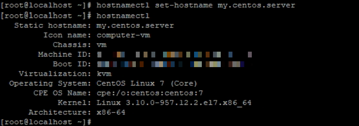 How to Set or Change a Hostname in CentOS 7
