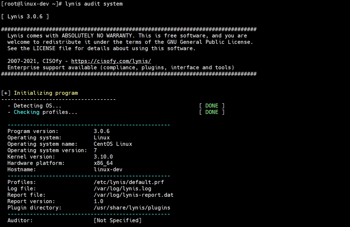 How to Do Security Auditing of CentOS System Using Lynis Tool