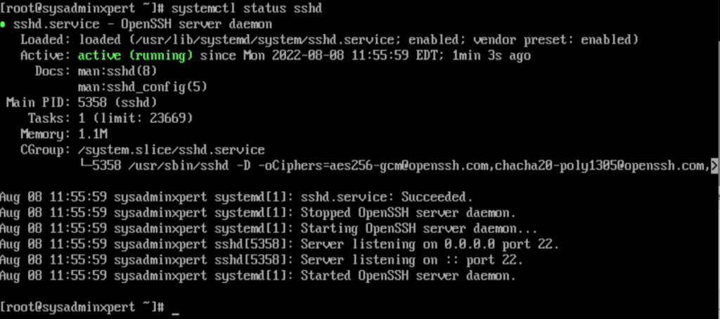 how-to-enable-ssh-service-on-rocky-linux-8-or-centos-8-sysadminxpert