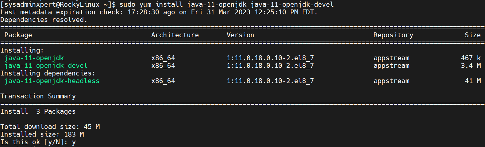 Upgrade Java 8 To Java 11 on Rocky Linux