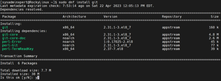 How To Install Git On Rocky Linux 8 | SysAdminXpert